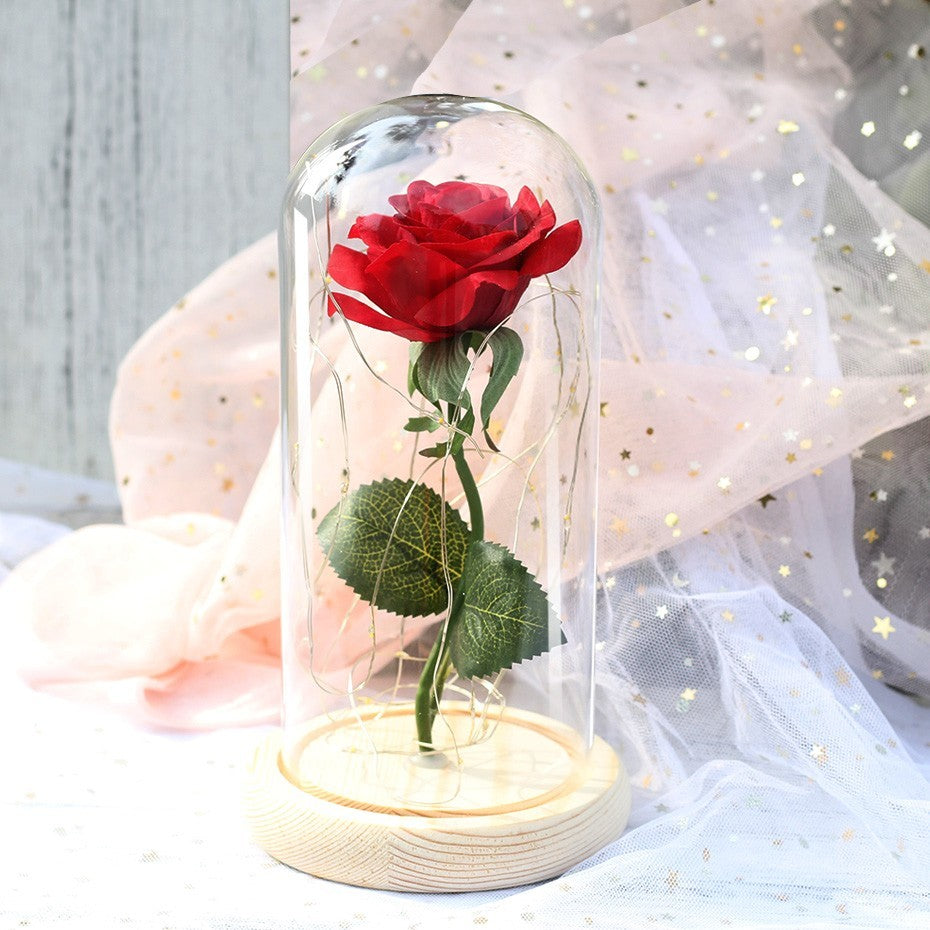 RED ROSE IN A GLASS